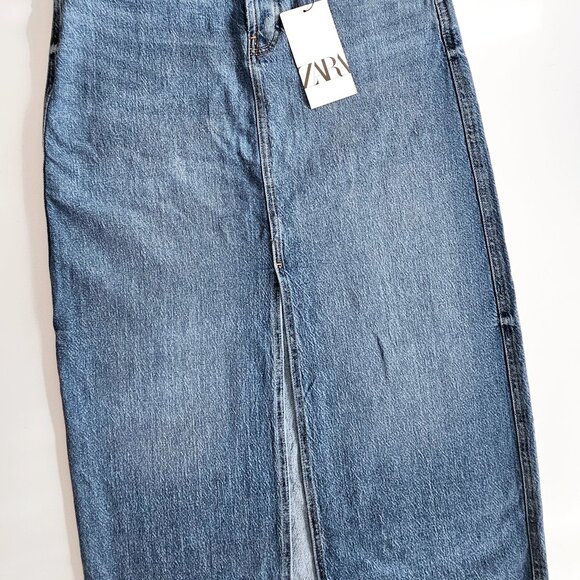 ZARA DENIM SKIRT - Picture 4 of 11